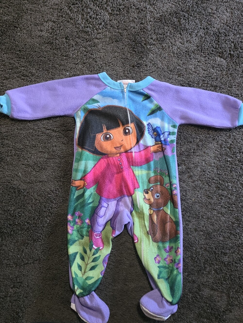 2010 Dora the Explore Footed Pajamas